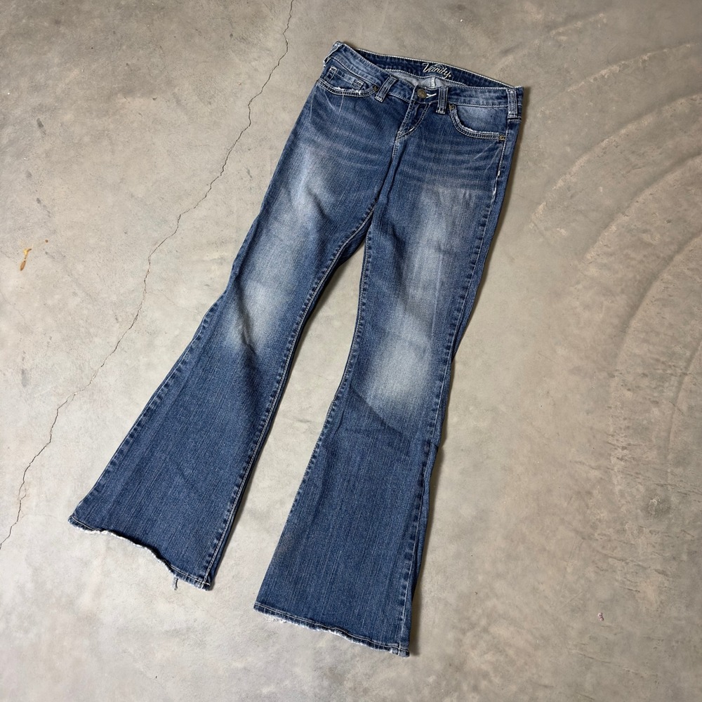 Vintage Vanity Savannah Flare Jeans Womens‎ 25/31 Blue Y2K Baggy Boho Retro